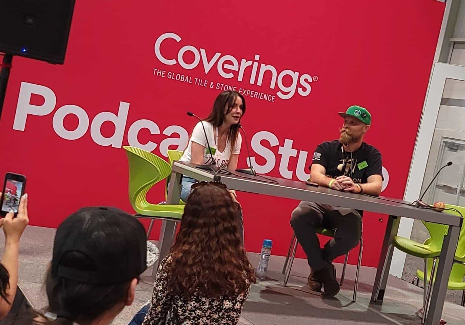 Luke Interviewing Fellow Tile Contractors at Coverings